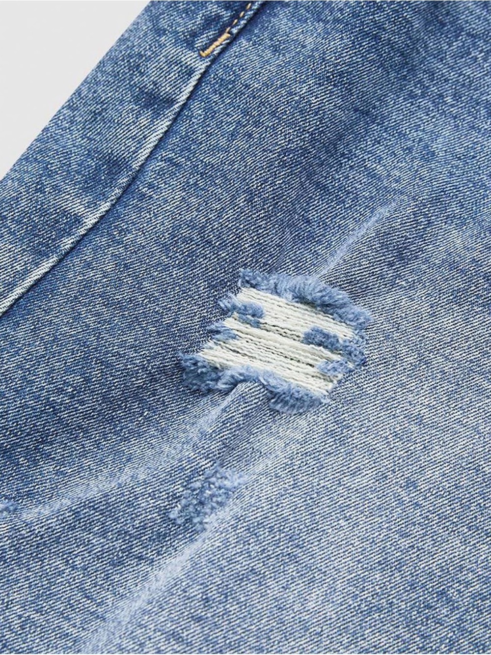 Flamingals Mid Rise Distressed Raw Hem Straight Leg Cropped Summer Pants L Ps7-8 - Picture 3 of 5